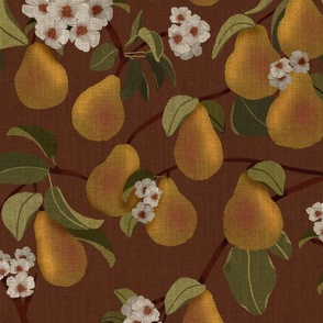 Blushing Pears and Blossoms
