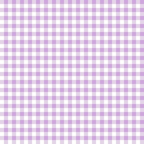 Pastel lilac gingham, MINI, 1/2 inch wide squares, minimal plaid