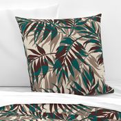 Vintage Palms Hawaiian Tropical Design- Night Swim Teal