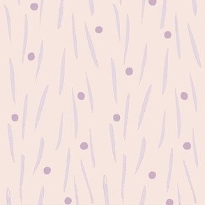 Pastel peach background with pastel purple dots and lines