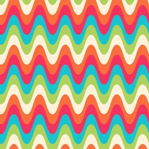 Zig Zag Chevron Colorful Smooth Groovy Seventies