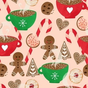 Christmas Cookies on pink