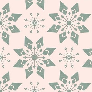 Holiday Snowflake Ivory Sage