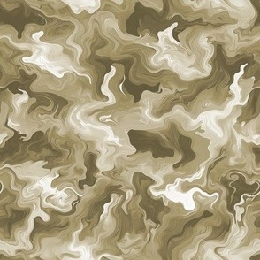 Mossy Taupe Abstract Brushstrokes 