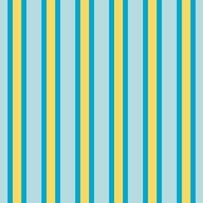 Outlined Stripes // medium print // Sweet Lemon & Bubblegum Vertical Lines on Light Bubblegum