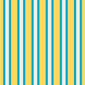 Outlined Stripes // medium print // Vanilla Cream & Bubblegum Vertical Lines on Sweet Lemon