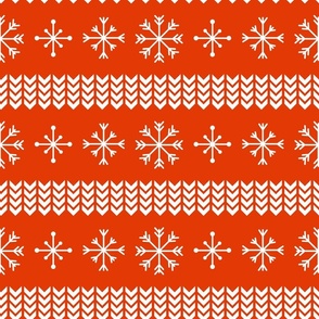 Snowflake Sweater Pattern - Red