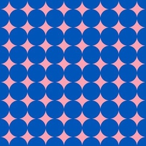 Dense Dots // medium print // Big Top Blue Dots on Cotton Candy