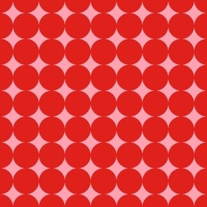 Dense Dots // medium print // Funhouse Red Dots on Cotton Candy