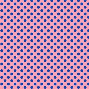 Polka Dots // x-small print // Big Top Blue Dots on Cotton Candy