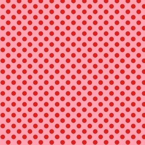 Polka Dots // x-small print // Funhouse Red Dots on Cotton Candy