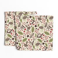 Forest Gifts Fall Floral | Bittersweet and Fern Red and Green | Woodland