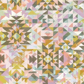 hand drawn geometric aztec checker textures spring garden palette