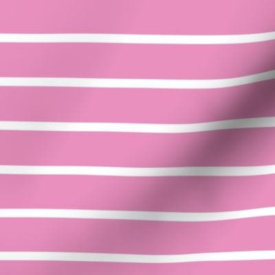Wide Stripe Pink and White
