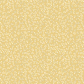 Ditsy Leaves quilt blender | damask yellow | non directional | 12 inch