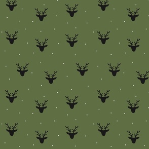 Winter deer pattern design