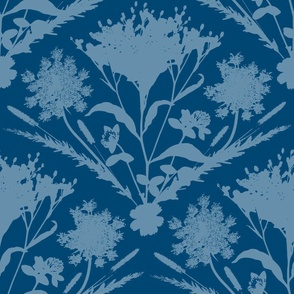 Jumbo Floral Arrangement in Indigo Blue