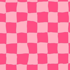 Roller Rink Checkerboard - Large - Barbie Pink