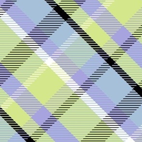 diagonally woven checkered plaid - pastel comfort 