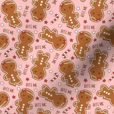Bite Me Christmas Gingerbread Girl Pink - XS Scale