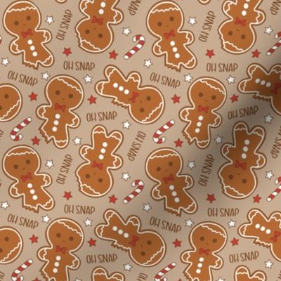Oh Snap Christmas Gingerbread Boy Beige - XS Scale