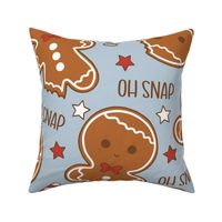 Oh Snap Christmas Gingerbread Boy Blue - XL Scale