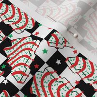 Christmas Tree Cakes Checker Background - XS Scale