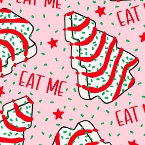EAT ME Christmas Tree Cakes Pink - XL Scale