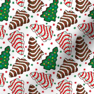 Assorted Christmas Tree Cakes White Background - XS Scale