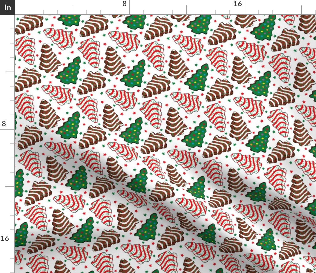 Assorted Christmas Tree Cakes White Background - XS Scale