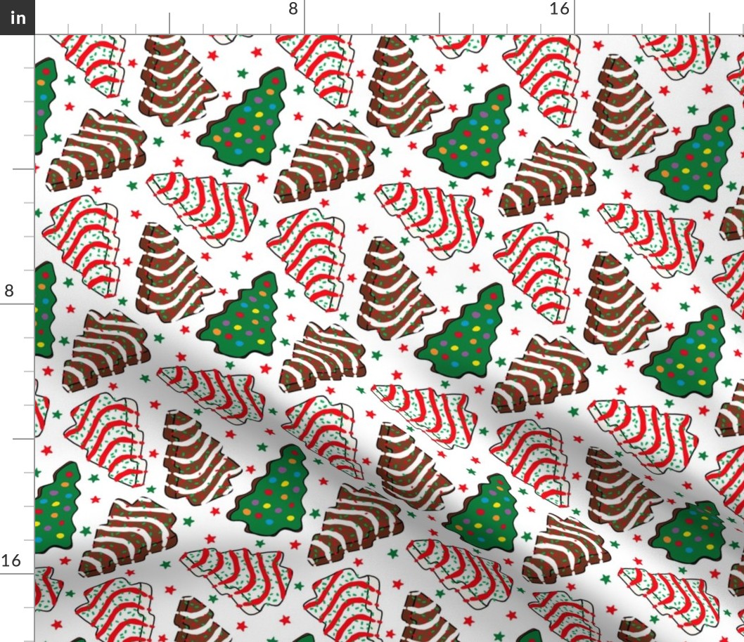Assorted Christmas Tree Cakes White Background - Small Scale