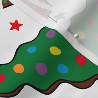 Assorted Christmas Tree Cakes White Background Rotated - Large Scale