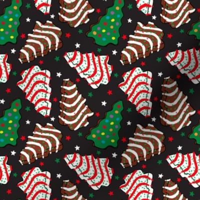 Assorted Christmas Tree Cakes Dark Grey Background - XS Scale