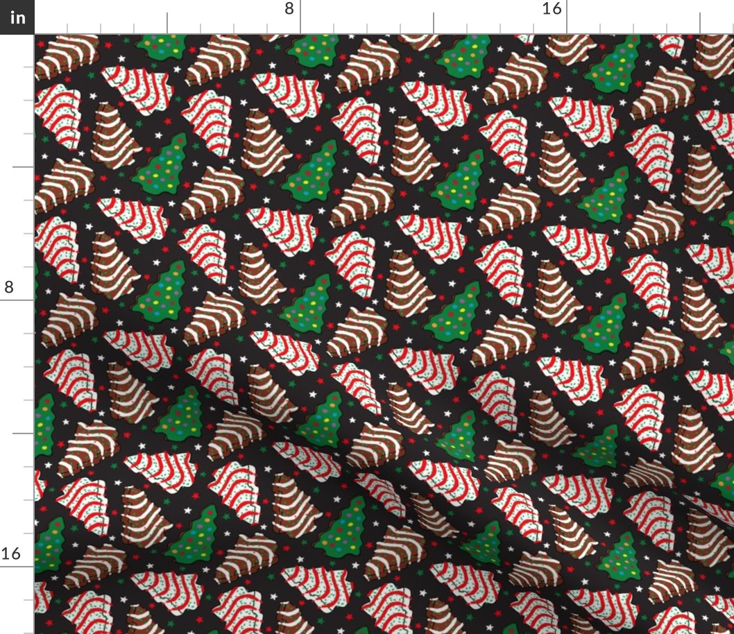 Assorted Christmas Tree Cakes Dark Grey Background - XS Scale