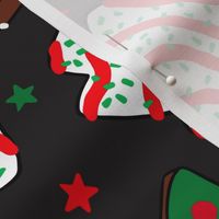 Assorted Christmas Tree Cakes Dark Grey Background - Large Scale