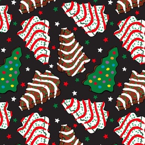 Assorted Christmas Tree Cakes Dark Grey Background - Large Scale