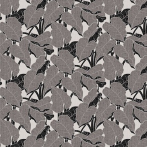 smal -Lo'i Kalo - mouse grey beige black linear texture