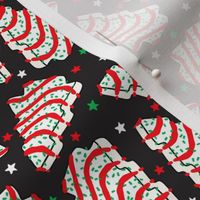 White Christmas Cakes Dark Grey Background - XS Scale