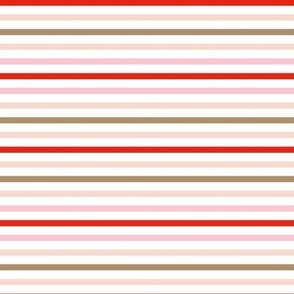 Stripes red, pink, brown 4x4 