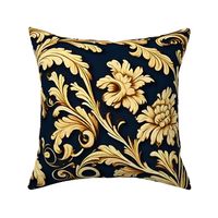 baroque gold flowers ansd black