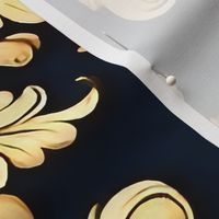 baroque gold flowers ansd black