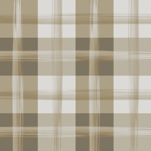 buffalo plaid with brush stroke texture lines tan beige large scale coordinating collections