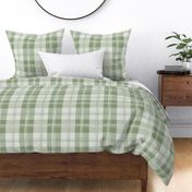 buffalo plaid with brush stroke texture lines green large scale coordinating collections