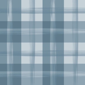 buffalo plaid with brush stroke texture lines blue large scale coordinating collections
