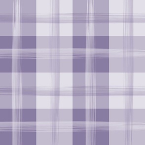 buffalo plaid with brush stroke texture lines purple large scale coordinating collections