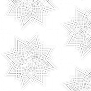 octagon stars - soft white