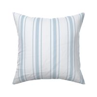 Sky Blue French Provincial Ticking Stripe on Off-White