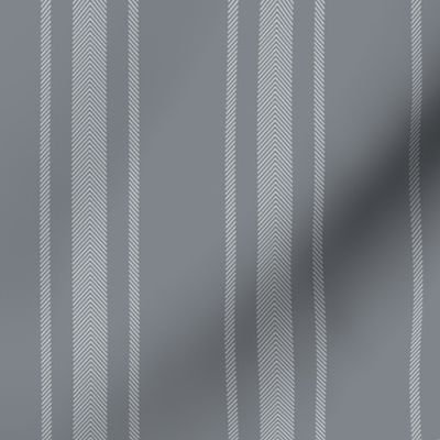 Grey Blue French Provincial Ticking Stripe