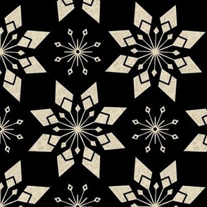 Snowflake checkerboard Black Almond