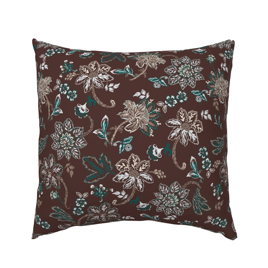  Western gothic Paisley flower shapes autumn floral